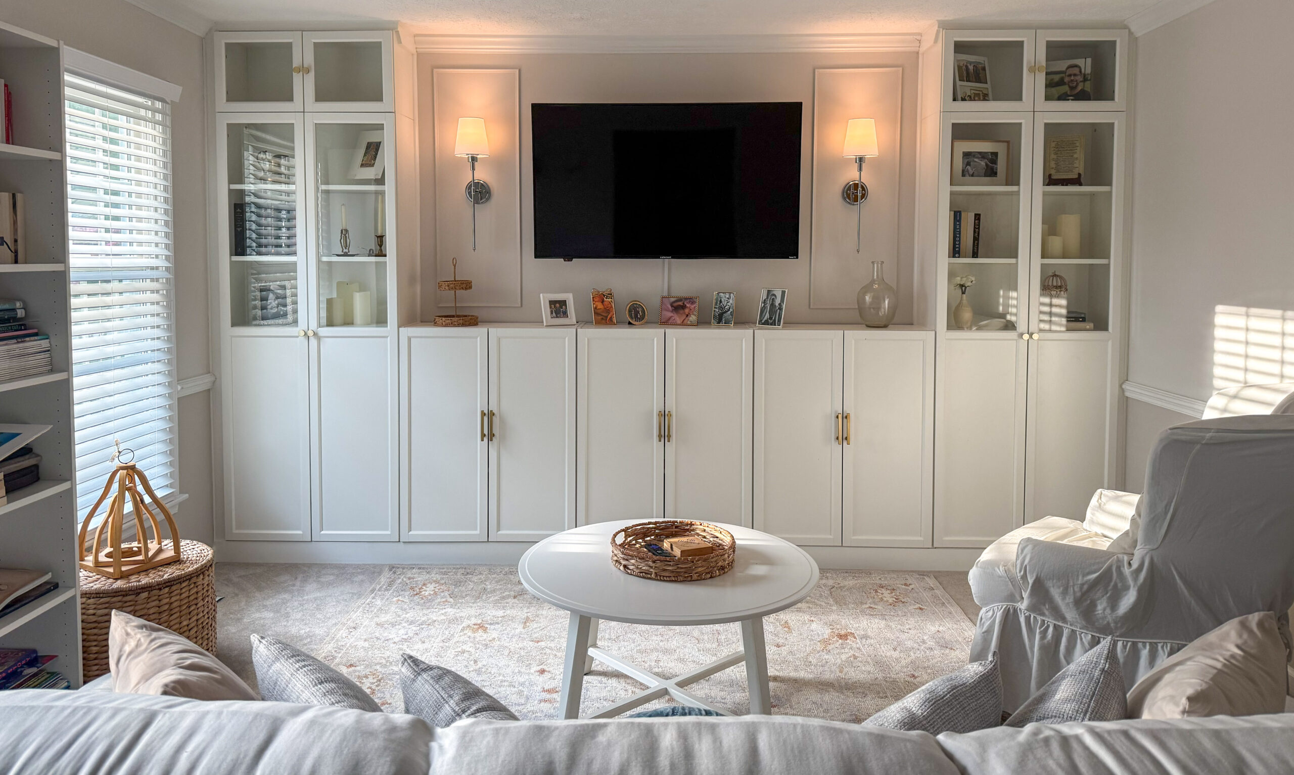 Nancy Meyers Inspired Built-In Bookcases
